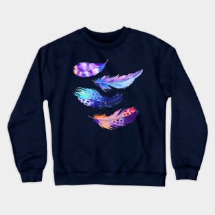 feathers watercolor hand drawn Crewneck Sweatshirt